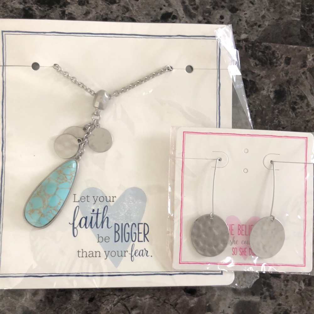 Thirty-one earring and necklace set